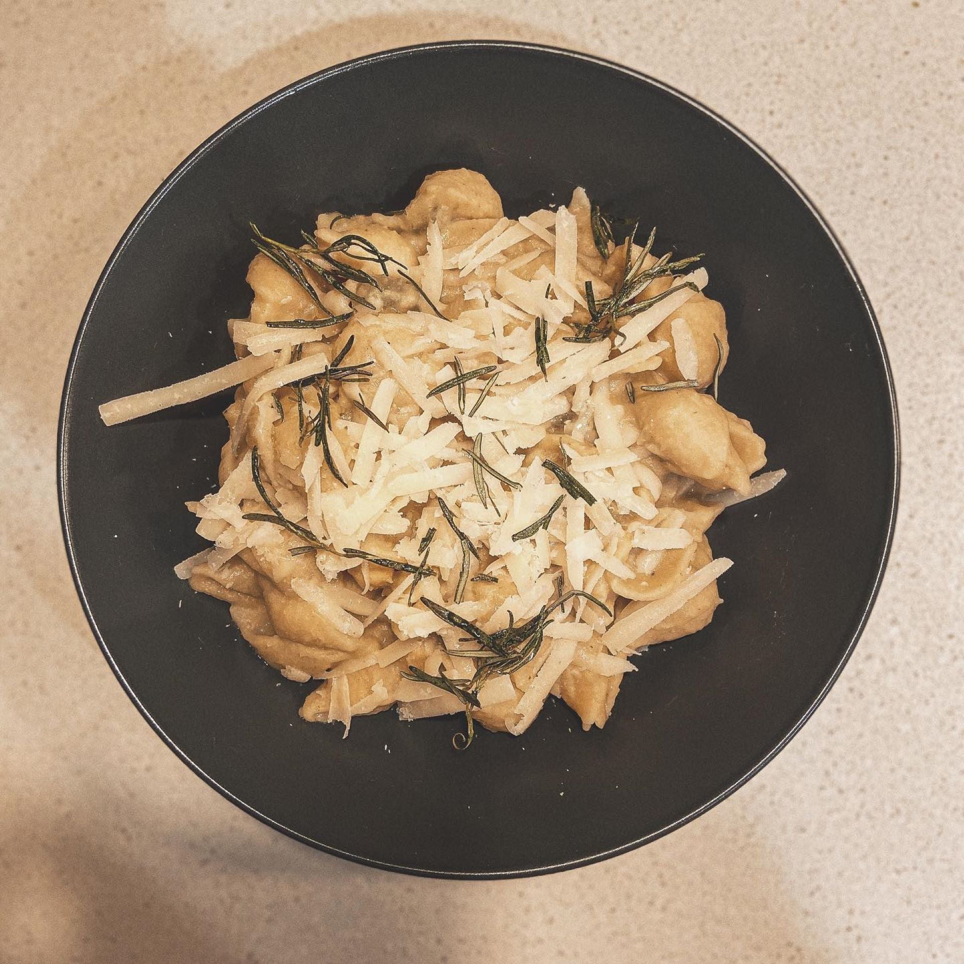 Chickpeas Pasta with Rosemary and Parmesan